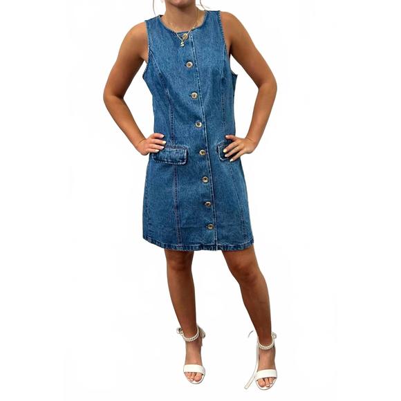 NEW GILLI sierra mini dress in blue - Picture 1 of 5